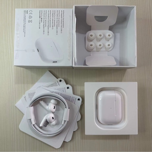 White Wireless Earbuds with Charging Case